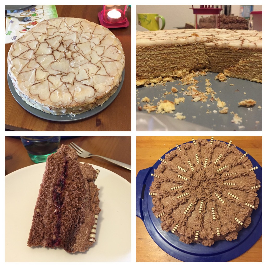 Baumkuchen und Schoko-Buttercreme-Torte